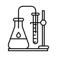Beaker icon vector