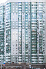 Fototapeta premium modern tall multi-storey buildings of the residential complex Emerald Hills in Krsnogorsk region.