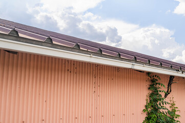 Obraz premium 青空と建物の屋根