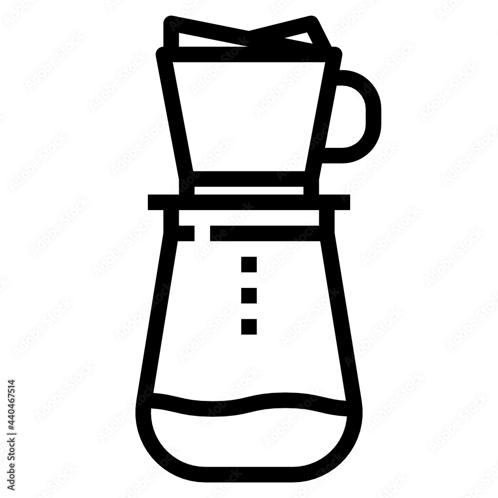 Poster coffee line icon