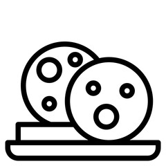 cookie line icon