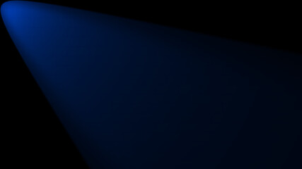 Fototapeta premium Empty brick wall with blue neon spotlight with copy space. Lighting effect blue color glow on brick wall background. Royalty high-quality free stock photo of lights blank background for texture