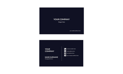Fototapeta na wymiar Modern stylish business card design template