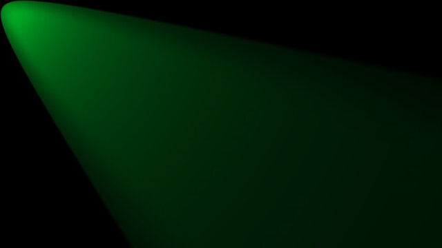 Empty brick wall with green neon spotlight with copy space. Lighting effect green color glow on brick wall background. Royalty high-quality free stock photo of lights blank background for texture - Powered by Adobe