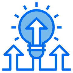 idea blue line icon