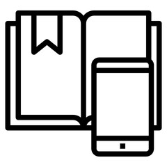 Book line icon