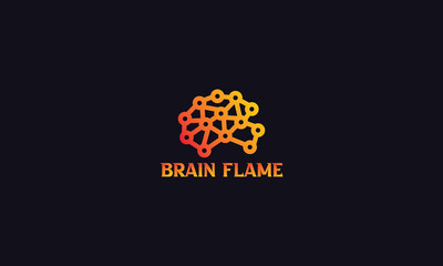 Fire flame idea logo and icon design