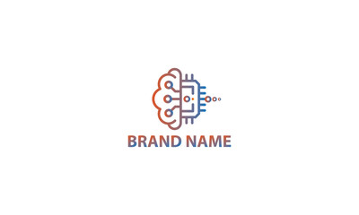 simple brain logo and icon