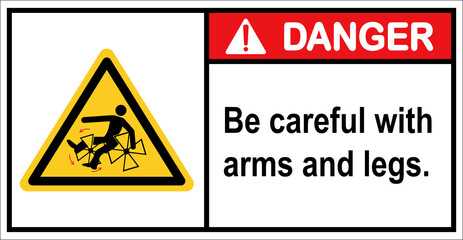 Please be careful Rotating propellers crush the limbs.Danger Sign