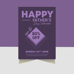 Father's day social media post vector design template
