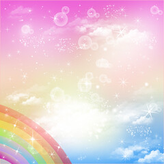 Colorful Rainbow Unicorn Backgrounds Digital Paper