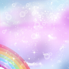 Colorful Rainbow Unicorn Backgrounds Digital Paper