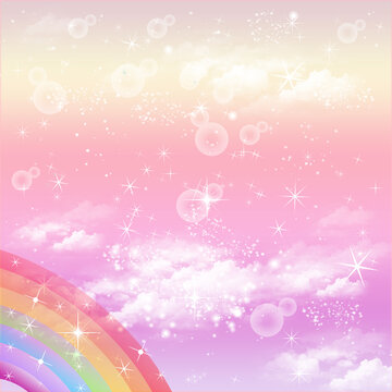 Colorful Rainbow Unicorn Backgrounds Digital Paper