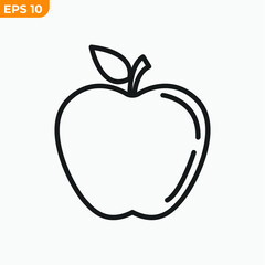 apple fruits icon symbol template for graphic and web design collection logo vector illustration