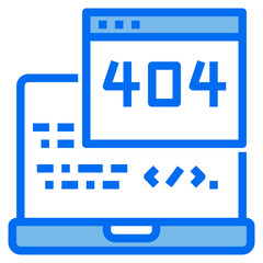 programming blue line icon