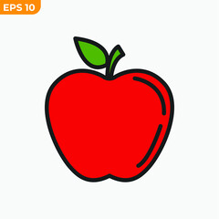 apple fruits icon symbol template for graphic and web design collection logo vector illustration