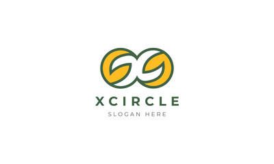 abstract logo design and X letter logo template