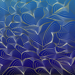 Golden Abstract  decorative paper texture  background  for  artwork  - Illustration