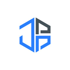 JPP logo JPP icon JPP vector JPP monogram JPP letter JPP minimalist JPP triangle JPP hexagon Unique modern flat abstract logo design 