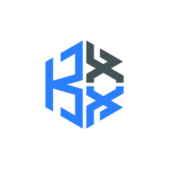KXX logo KXX icon KXX vector KXX monogram KXX letter KXX minimalist KXX triangle KXX hexagon Unique modern flat abstract logo design 