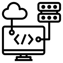 cloud line icon