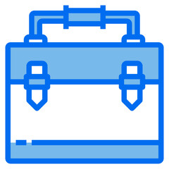 Bag blue line icon