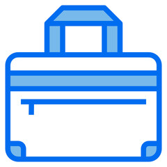Bag blue line icon