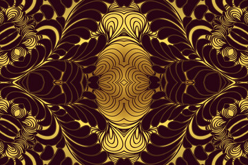 Golden Abstract  decorative paper texture  background  for  artwork  - Illustration