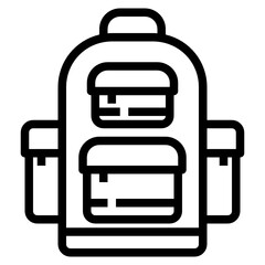 Backpack line icon