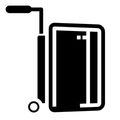 luggage bag glyph icon