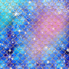 cool colorful mermaid background digital paper 