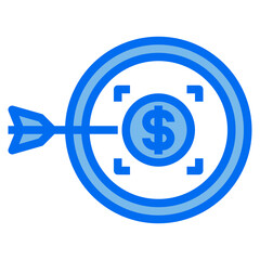 money blue line icon
