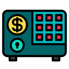 saving box line icon