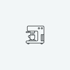 Coffee machine vector icon illustration sign