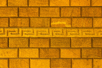 Ancient stonework in an ancient temple. Shell rock wall.