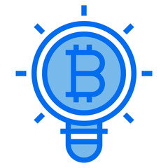 bitcoin blue line icon