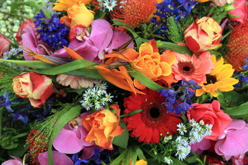Colorful wedding flowers