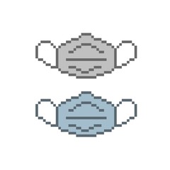 Obraz premium Mask surgical protection icon illustration pixel art