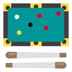 Billiard flat icon