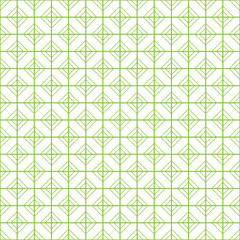 Green seamless pattern on white background, background made with lines and shapes, design for wallpaper, fill, card, banner