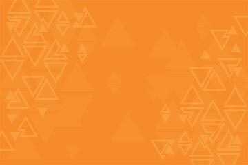 Abstract background made from triangles, orange pattern, symmetrical geometric shapes, vector background, geometry template, orange with white banner, layout 