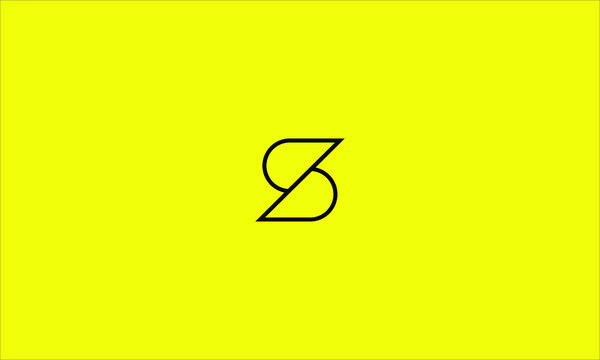 Unique modern geometric creative elegant letter s or ss logo template. Vector icon.
