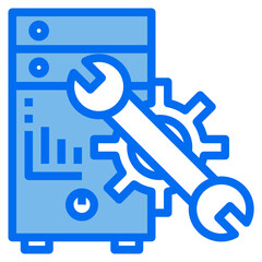 service blue line icon