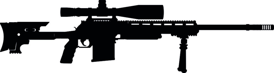 USA United States Army FNH USA 338 Herstal Lapua Magnum Sniper rifle, United States Marine Corps and United States Armed Forces - Police Sniper long range rifle FN 308 Sniper Rifle - obrazy, fototapety, plakaty