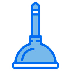 Plump blue line icon