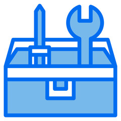 screwdriver blue line icon