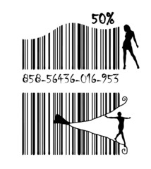 Creative barcodes with women