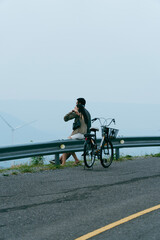 person riding a bike