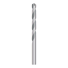 Drill bit for metal and wood, 3d vector illustration