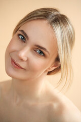 Fototapeta premium Female beauty Beauty and spa. Woman with soft skin 